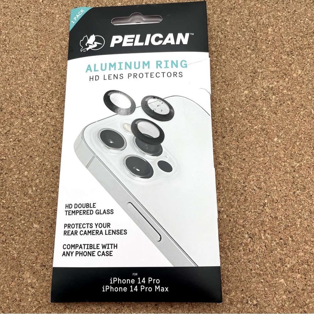 Pelican Camera Lens Protector, Aluminum Rings for iPhone 14 Pro /14 Pro Max